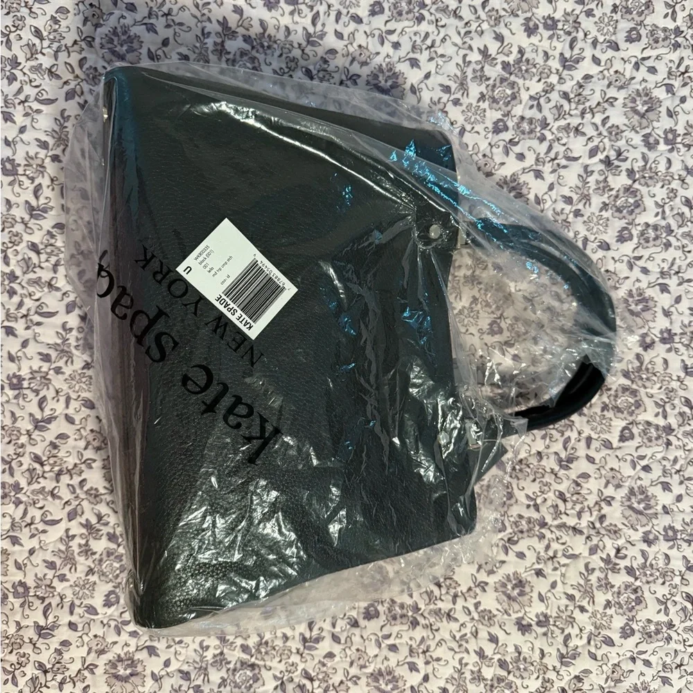 ♠️ Kate Spade Leila Medium Triple Compartment Satchel Black Pebbled Leather Bag - Picture 12 of 12